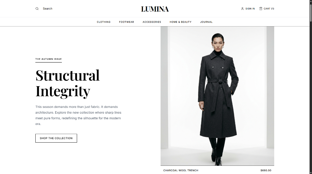 Lumina - Webshop